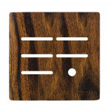 Placa p/ 5 Interruptores + furo 4x4 - Novara Ebano 